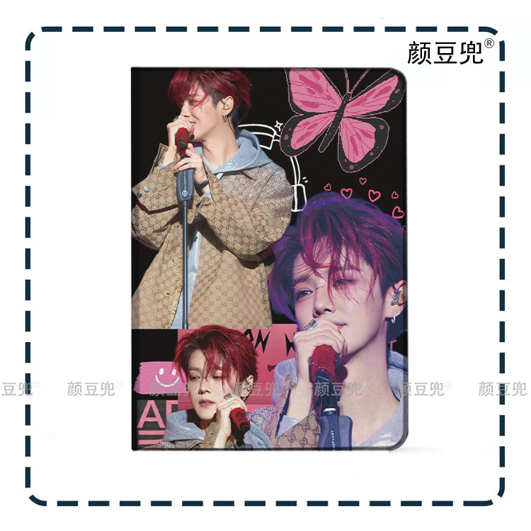 鹿晗演唱会 同款 周边ipad10.2适用air4/5第十11代三折书本保护壳matepad pro11笔槽mini6 7小米6 7华为Air12