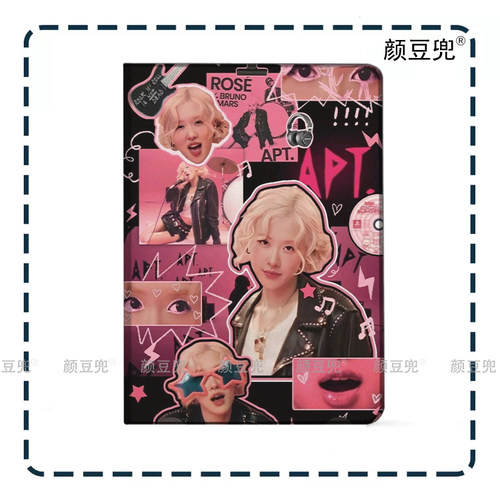 朴彩英ROSE周边APT ipad10.2适用air4/5第十代10.9三折气囊书本保护壳matepad pro11笔槽mini5/6小米5/6/7 pr