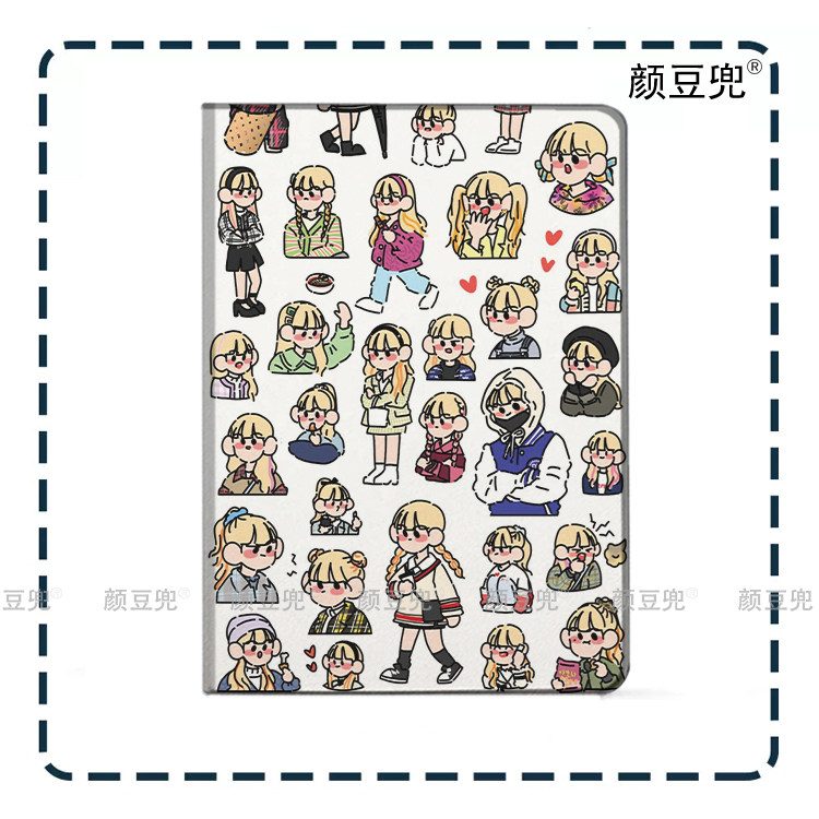 Gidle妮查Minnie周边Air6 7 8皮套13寸ipad10.2适用air4/57第11代三折书本保护壳pro11笔槽mini67小米678华为