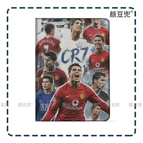 C罗纳尔多 同款周边Air6 7 8皮套Pro13寸ipad10.2适用air4/57第十11代三折保护壳pro11笔槽mini567小米6 7 8