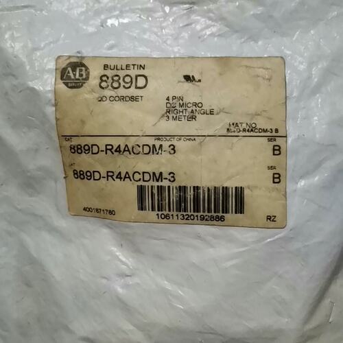 议价全新AB 889D-R4AM-3连接线 4芯DC右角