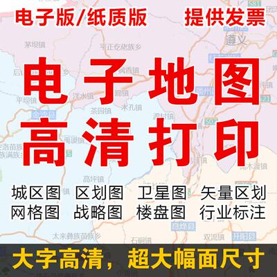 2025新版西藏萨嘎县行政图城区房产快递图地画设计图定制印刷