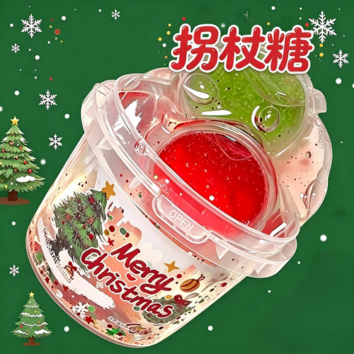 拐杖糖史莱姆起泡胶解压玩具