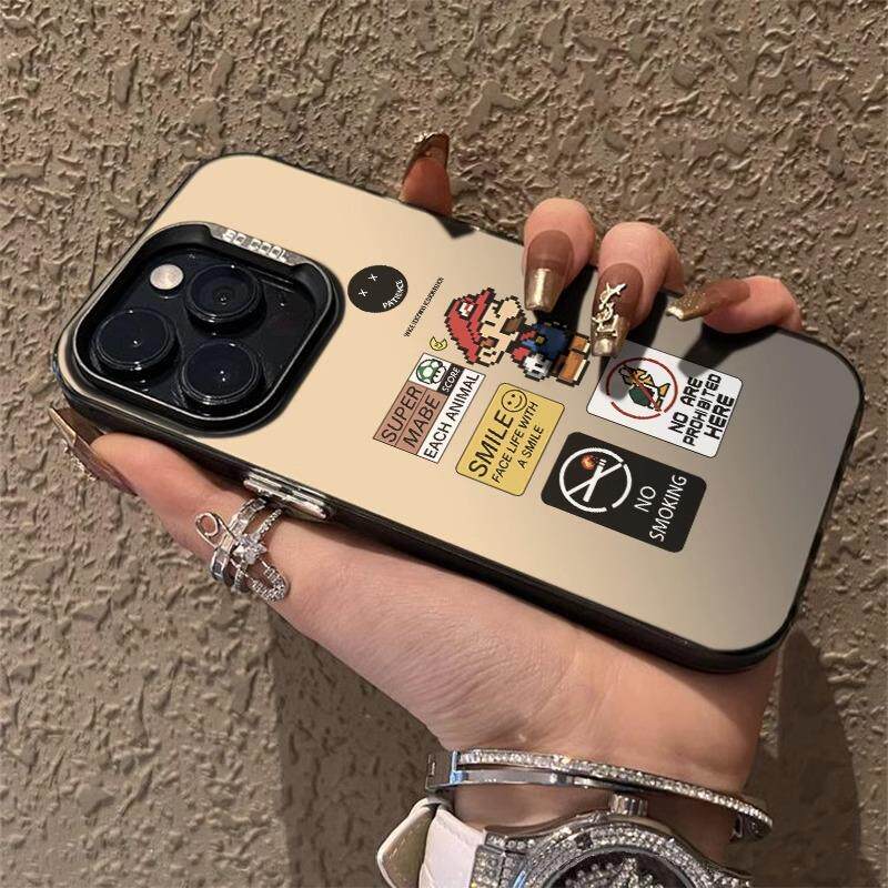 适用苹果15promax手机壳马里奥卡通可爱iphone14欧美个性创意13por小众12英文潮牌11网红xs超火xr女