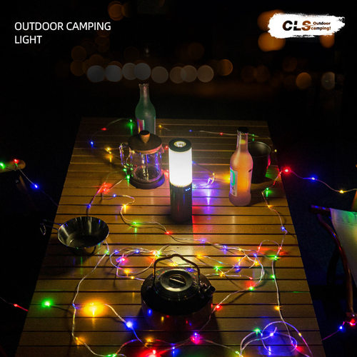 CLS露营氛围灯户外手提串灯15米LED灯串天幕装饰野营帐篷营地灯