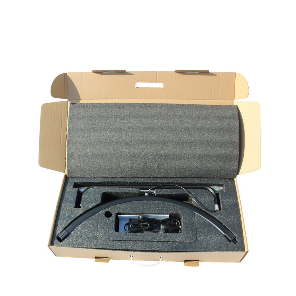 亚马逊半月美容灯led护眼美睫灯美妆美甲纹绣月亮灯U型落地补光灯