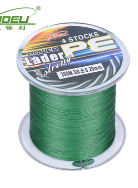 跨境渔得利300米4stocks pe线大力马编织线墨绿颜色可多选可混批