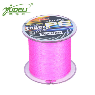 跨境渔得利300米4stocks pe线大力马编织线玫红颜色可多选可混批
