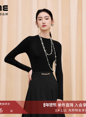 【商场同款】朗姿/LIME莱茵Biella超细羊毛TEC可机洗零压针织打底