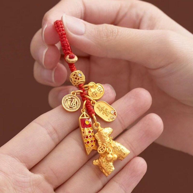 本命年马上有钱手机链挂件生肖马吊坠挂绳钥匙扣挂饰男女新年礼