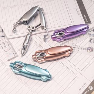 暗藏玄机的笔变形鱿鱼黑科技黑色解压金刚笔圆珠笔中性笔创意学生