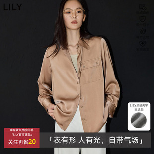 外套125409C4921 美拉德垂感气质慵懒高级感衬衫 LILY 丽丽春秋女装