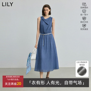 ART系列 荡领无袖 LILY夏新款 法式 收腰连衣裙125250C7634 女装