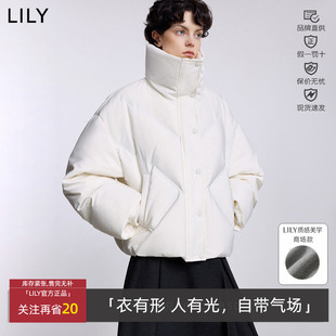 小个子羽绒外套125430DD245 轻薄冬爆款 LILY 丽丽白色鹅绒服女短款