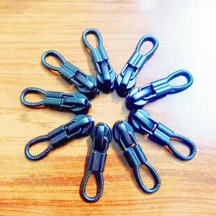 麻花铁绳5号7号通用拉链头尼龙防水齿拉链黑色拉锁配件反装拉锁头