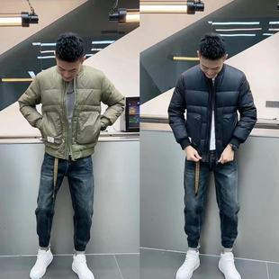 宽松棒球服立领外套男装 9806新款 羽绒服男士 秋冬季 潮 休闲百搭工装