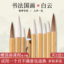 毛笔白云兼毫狼毫羊毫大白云小学生中白云小白云初学者入国画毛笔专用中楷绘画书法绘画隶行书练字文房四宝