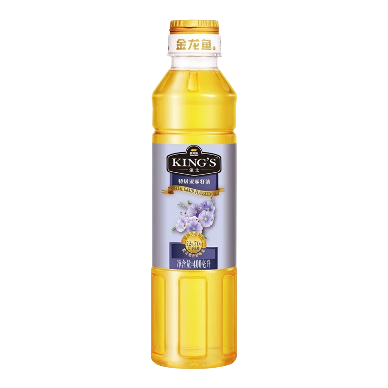 【U先试用】金龙鱼KING'S特级亚麻籽油压榨一级 400ml
