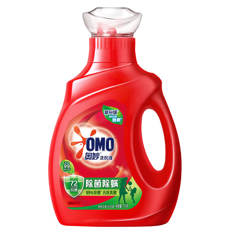 【芭芭农场兑换】奥妙除菌除螨洗衣液3.6斤(1kg瓶装+400g*2袋装)
