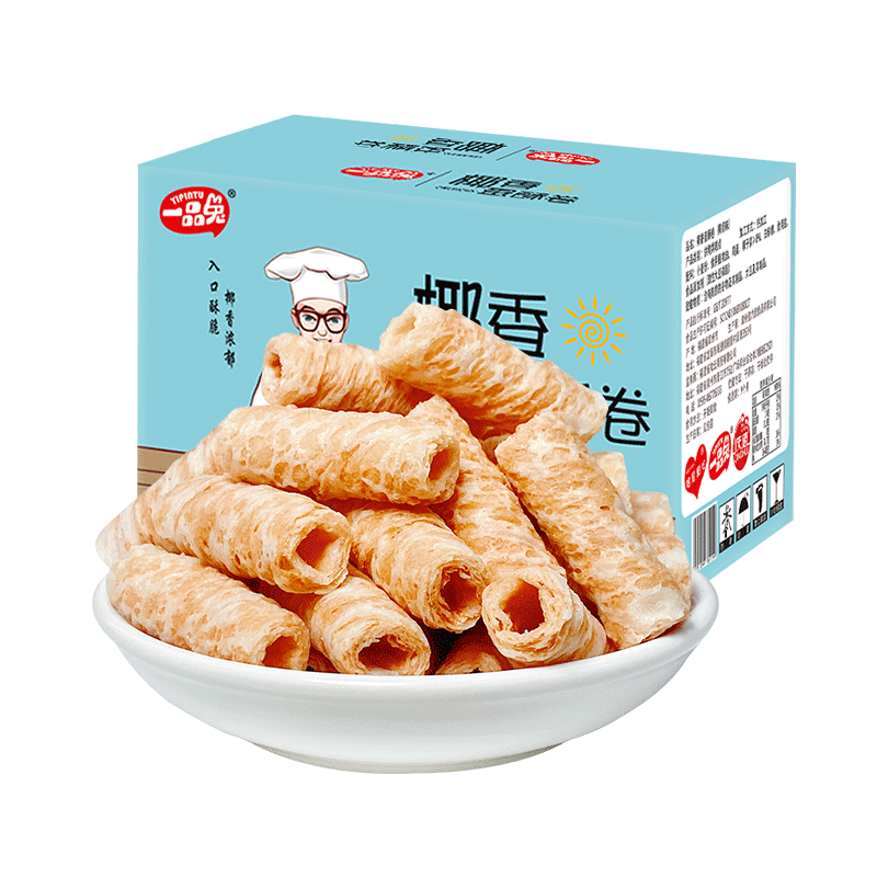 一品兔椰香蛋酥卷150g*1箱椰奶味 y