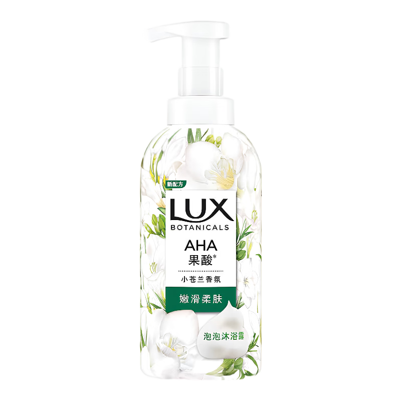 力士植萃精油香氛泡泡沐浴露果酸小苍兰香500ml-n