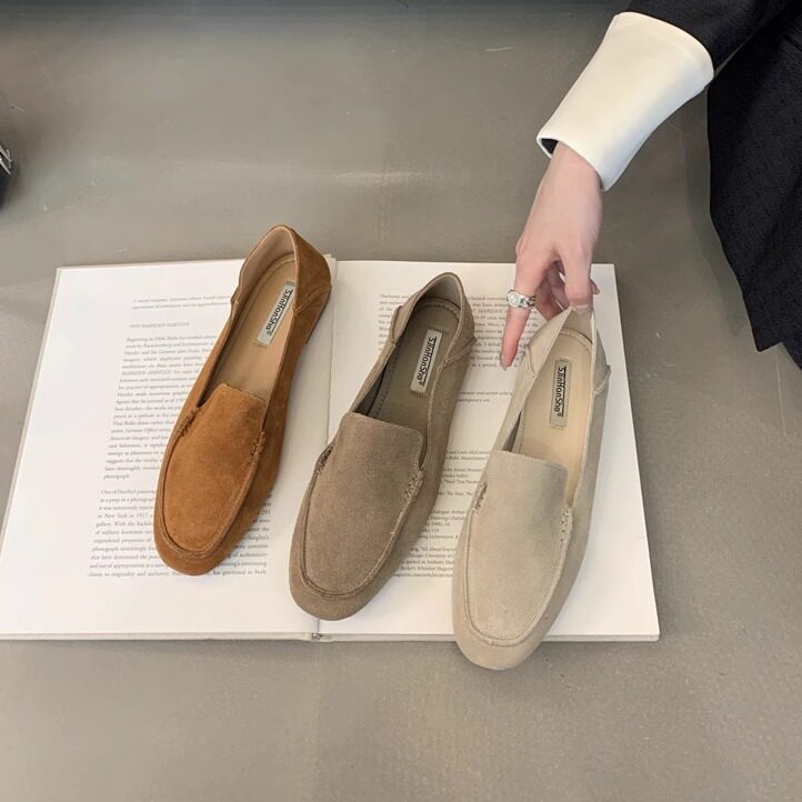 懒人一脚蹬平底乐福鞋女2