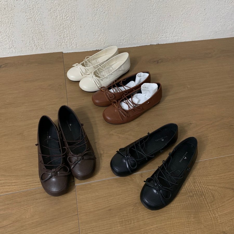 甜美风圆头蝴蝶结玛丽珍