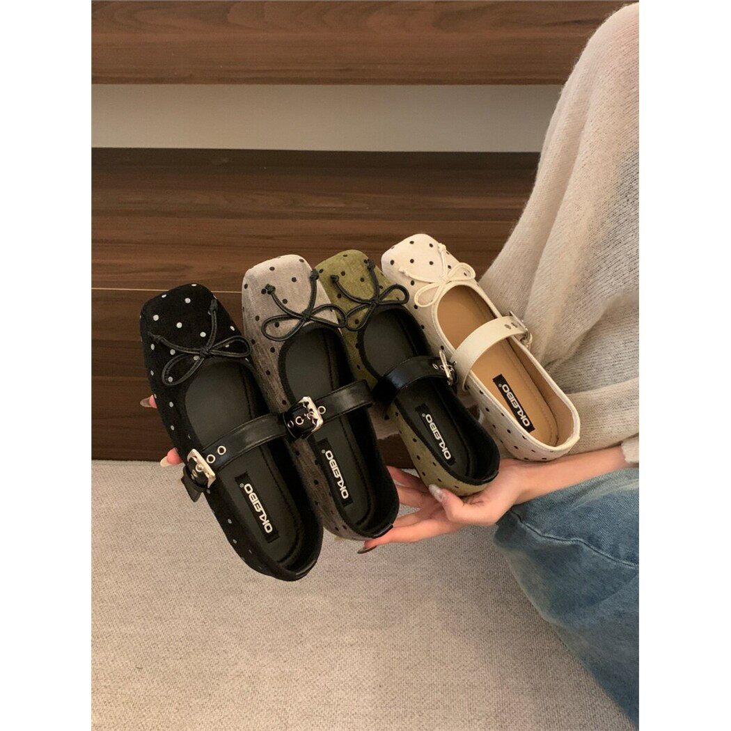 少女风波点玛丽珍鞋女平