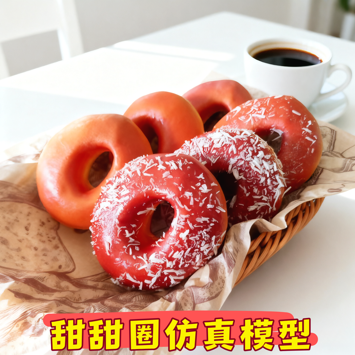 模具甜甜圈模型面包圈玩具捏捏乐仿生仿真烘焙装饰品摆件拍摄道具
