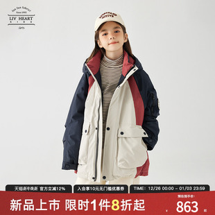 2025新款 冬季 加厚外套女童大童冬 儿童羽绒服女中长款 日本LIV童装