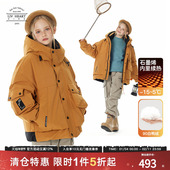 羽绒服女秋冬加厚保暖儿童羽绒外套冬季 日本LIV童装 女童连帽工装