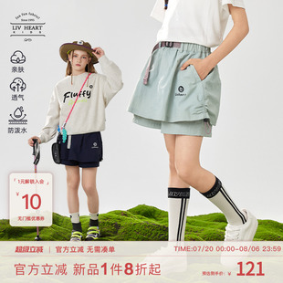 日本livheartkids女童戶外工裝 女孩休閑運(yùn)動(dòng)半身裙大童 女夏季 裙褲
