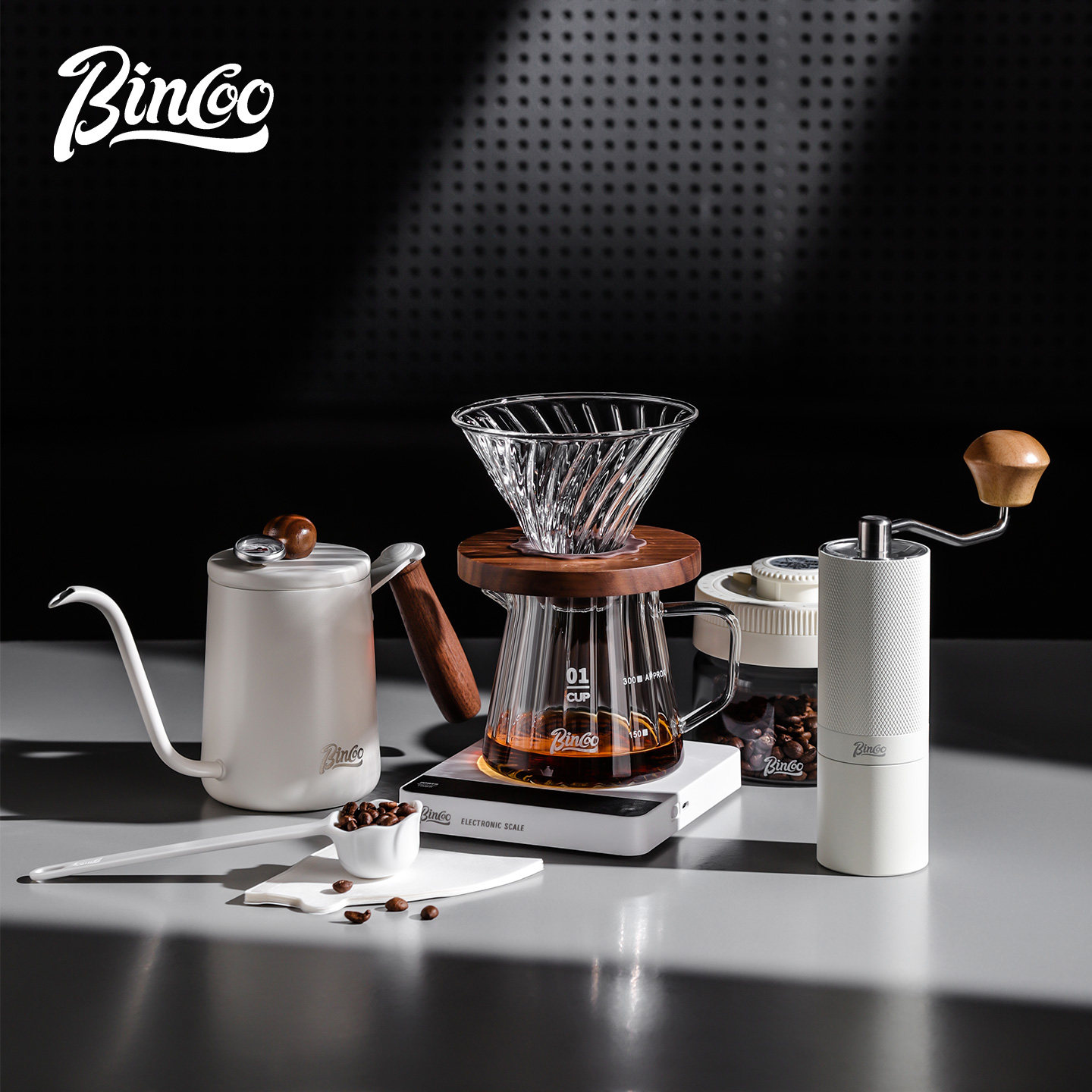 Bincoo手冲咖啡壶套装玻璃滤杯专业手磨咖啡机分享壶全套器具联名