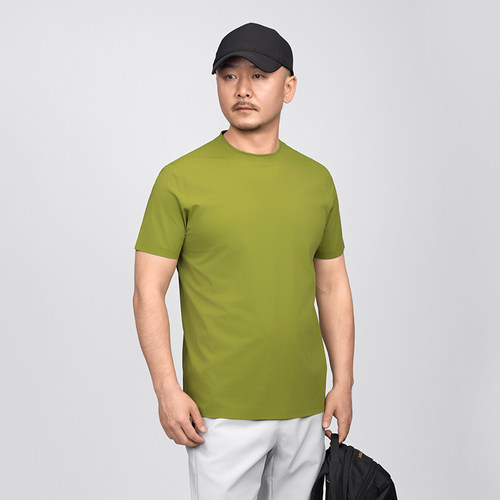 短袖休闲中年圆领T恤夏季新品