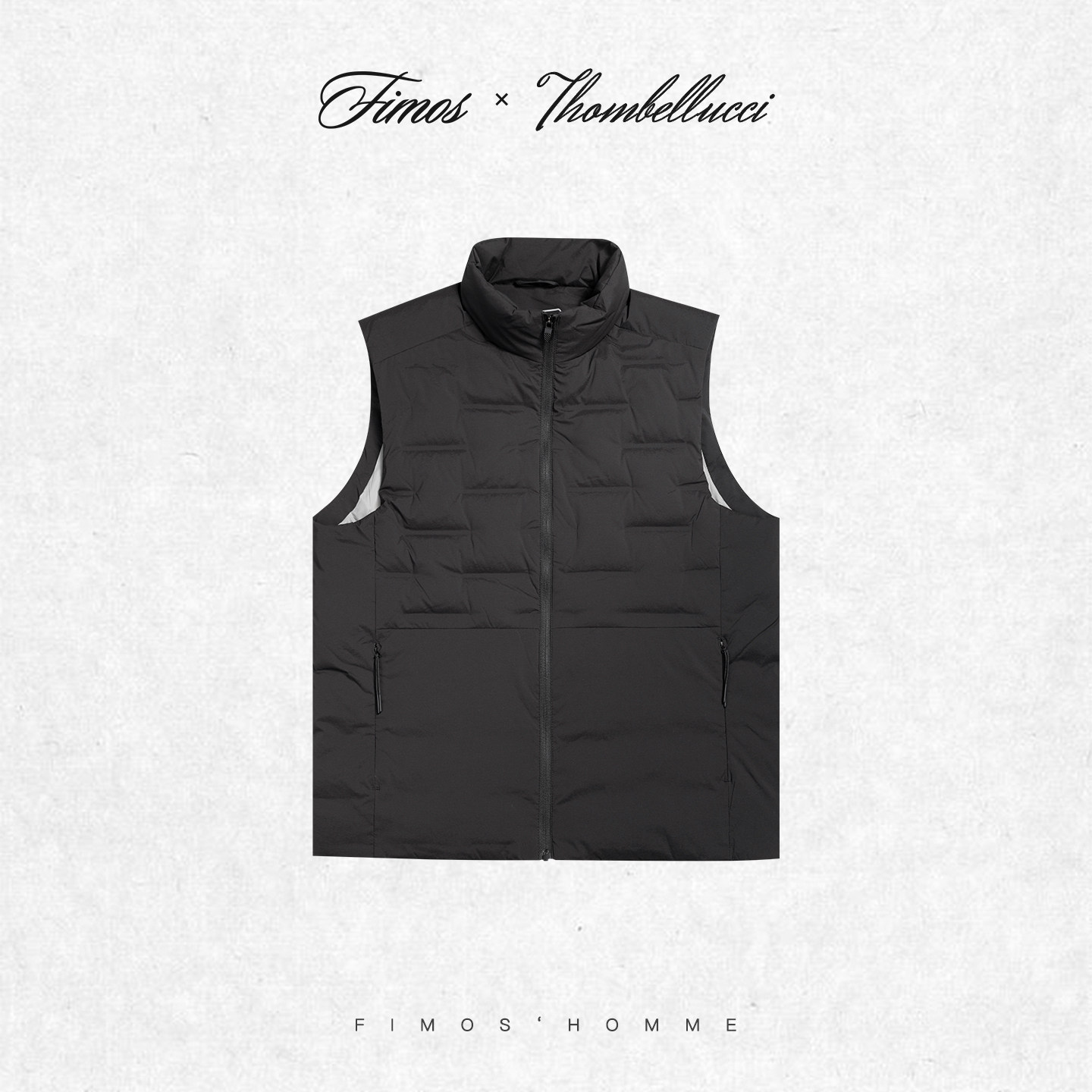 秋冬男士轻薄舒适羽绒马甲90%鸭绒立领拉链简约百搭 HW68