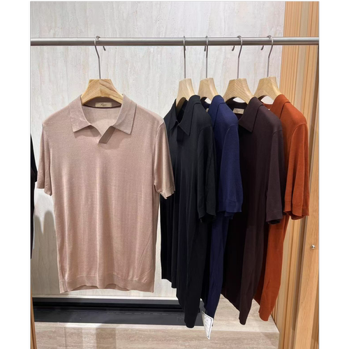 【丝柔开领】男士 V 领针织 Polo 夏季透气轻熟风通勤上衣 LT39