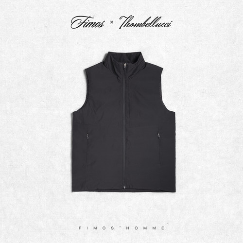 立领鹅绒薄款马甲商务休闲舒适