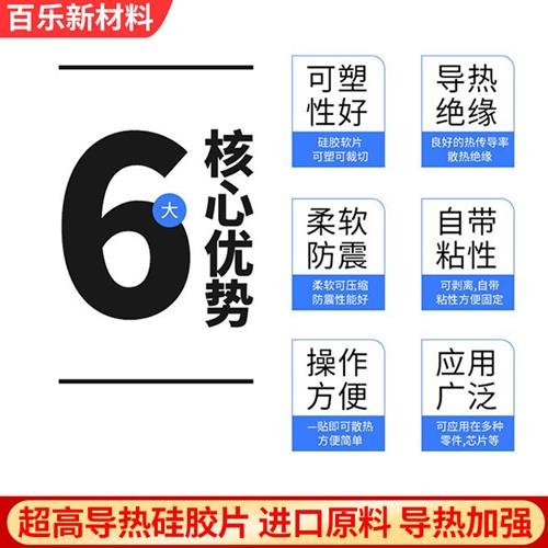 导热硅胶片显卡显存散热片工业级硅脂片路由器软硅胶可定制