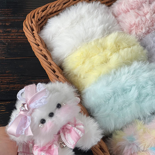 兔毛扭扭棒20mm粗1米长仿皮草手工扭棒DIY小狗小熊超粗超密毛条棒