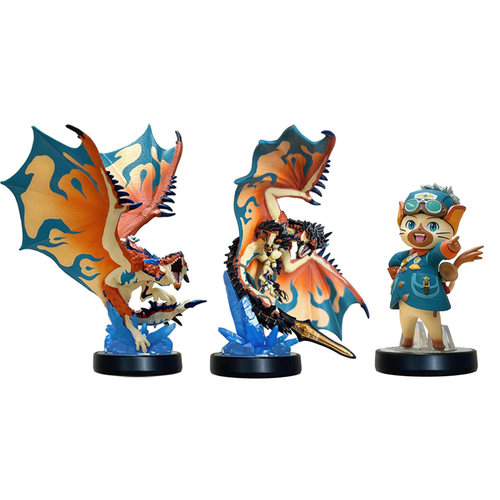 现货包邮 怪物猎人物语3命运双龙amiibo 擂斯火龙V鲁迪 官方周边