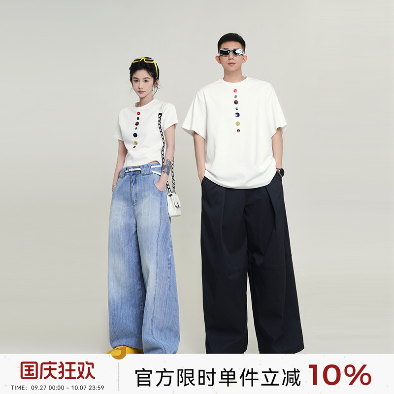吴童童圆领正肩小众短袖T恤