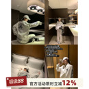 吴童童刺绣立领拉链长袖卫衣外套女秋季韩系休闲宽松上衣长裤套装