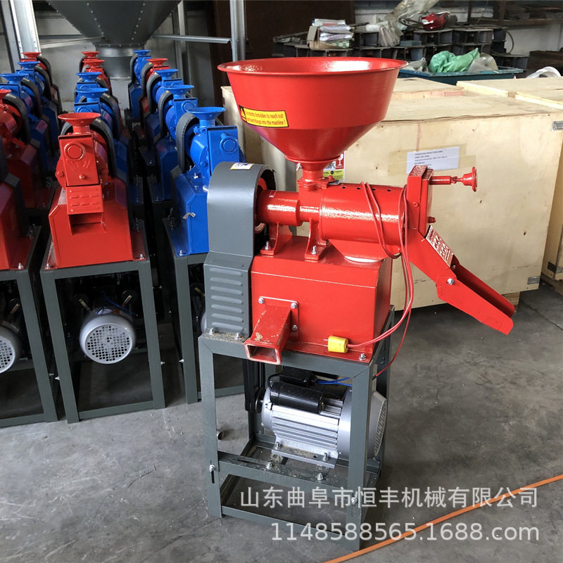 两相电200小型稻谷脱皮碾米机 绿豆黄豆剥壳碾机 家用打米机图片