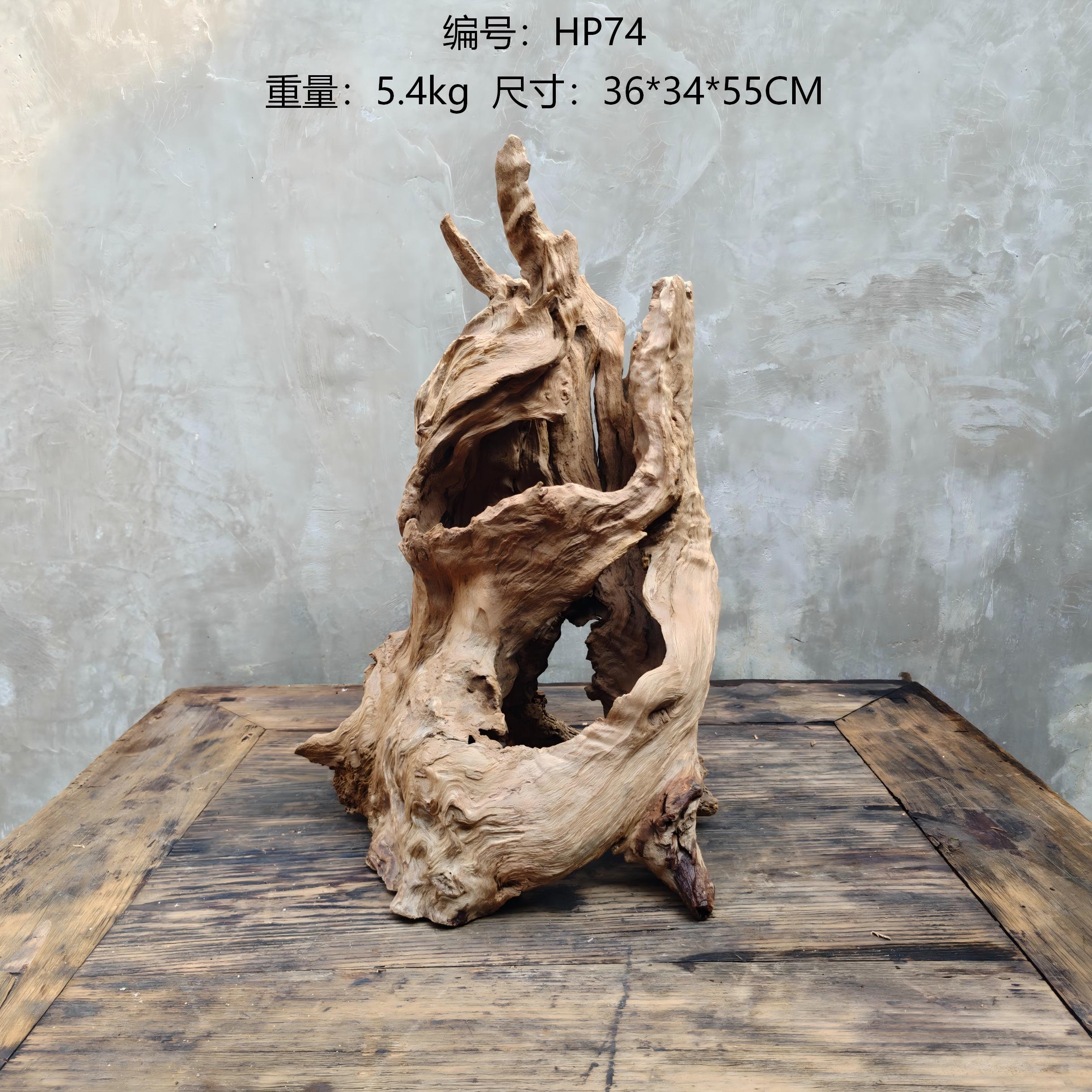 天然树桩枯木风化木树根根艺灯罩