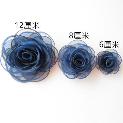 绢纱新款植物花卉红色纱