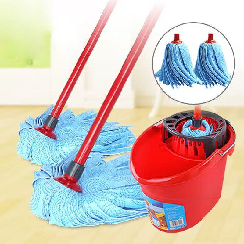 德国无纺布拖把水桶连拧干器耐用蓝色拖把头不掉毛微墩布省力送达