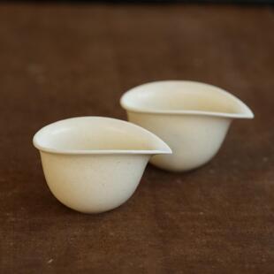 扁舟公道杯草木灰原矿釉侘寂风不勾水公杯纯原创设计90ml迷你茶具