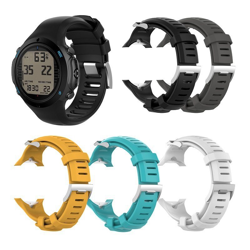 适用于SUUNTO松拓/颂拓D6 Dive/ D6i NOVO/ZULU手表硅胶钢扣表带