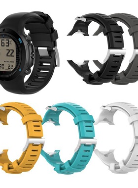 适用于SUUNTO松拓/颂拓D6 Dive/ D6i NOVO/ZULU手表硅胶钢扣表带