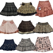 古着vintage复古百搭秋冬小众设计感港风蛋糕裙少女修身 超短裙Q16